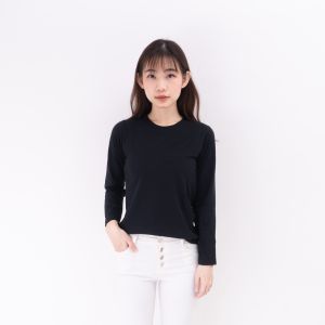 BEE - Kaos Polos Soft Cotton Combed / T-shirt Wanita Sensei Baju Lengan Panjang