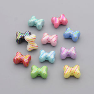 ตัวคั่น  ลูกปัดโบว์ ขนาด 11x15mm รูขนาด 2mm อุปกรณฺเสริมงานฝีมือ งาน DIY ใช้สำหรับการร้อย พวงกุญแจ ที่ห้อยกระเป๋า ที่ห้อยโทรศัพท์