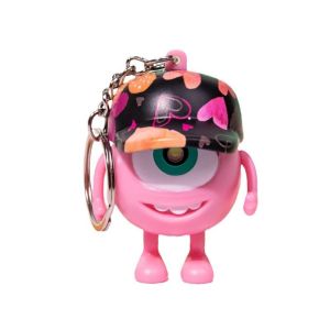 Big Eyed Glow and Sound Monster University Big Eyed Keychain Say I Love You Cute Cartoon with Hat Three Eyed Monster Bag Pendant Girlfriend Gift