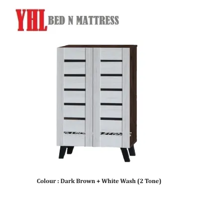 YHL AL 2 Doors Shoe Cabinet / 2 Doors With Air Ventilation Shoe Rack (Free Installation)