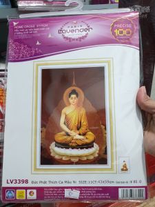 [HCM]Tranh thêu chữ thập Phật Thích Ca Mâu Ni LV3398 - kích thước 43 * 59