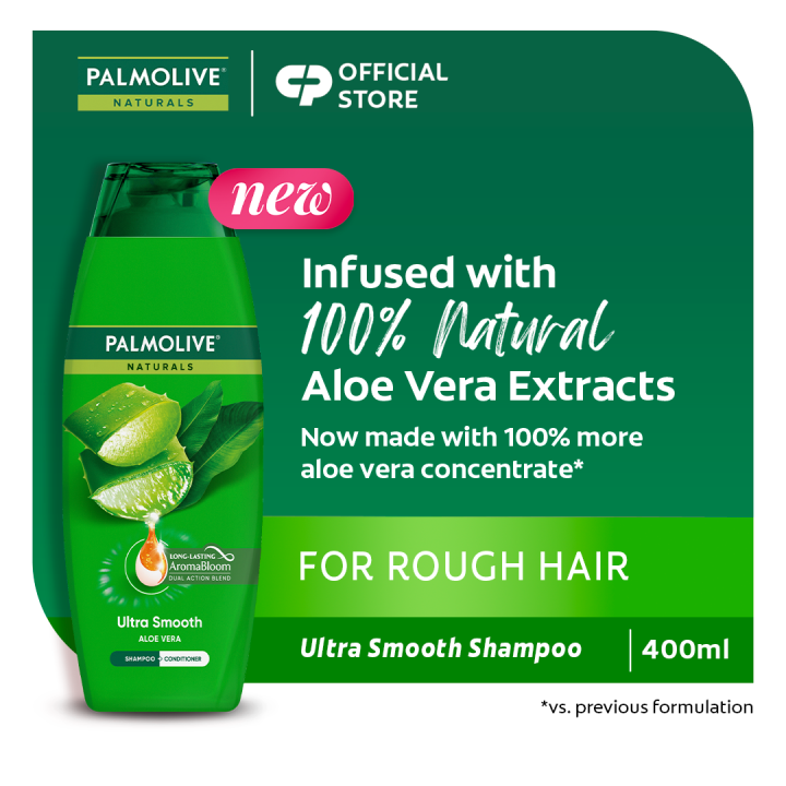Palmolive Naturals Ultra Smooth Shampoo - with Aloe Vera for Normal Hair  400ml Dermatologically Tested Clinically Tested Shampoo - Lazada | Lazada PH
