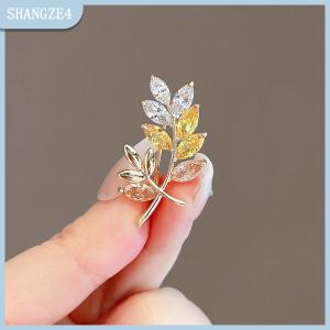 【SHANGZE4】 Thời Trang Sang Trọng Tim Trâm Cài Cho Phụ Nữ Pha Lê Ve Áo Pin Quần Áo Phù Hiệu Corsage Đồ Trang Sức Quà Tặng