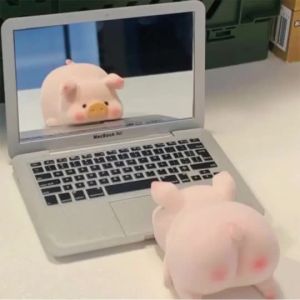PinkPaws Gương trang điểm gấp Máy tính xách tay Gương sáng tạo gương nhỏ