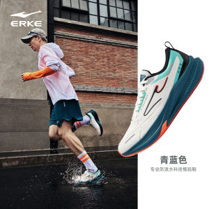 ERKE รองเท้าวิ่ง สำหรับชาย ฤดูใบไม้ร่วงและหนาว มีคุณสมบัติป้องกันฝน รองเท้าวิ่งมัน รุ่นใหม่ ป้องกันยุบฝน รองเท้าที่ป้องกันลื่น สำหรับชาย