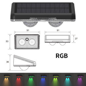 BHQ Solar Wall Light Outdoor Lighting Lampu Solar Waterproof Fence Lights Landscape Spotlight Garden
