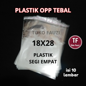 Plastik Baju OPP LEM SEAL TEBAL ukuran 18x28 isi 10 pcs