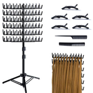 Portable Braiding Hair Rack Standing Hair Extension Holder Adjustable Hairdressing Braiding Stand