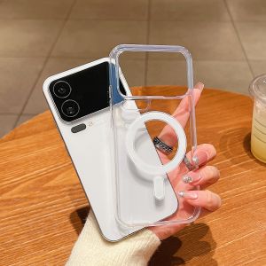 Clear Hard Magnetic Phone Case For Xiaomi 17 Pro Max Mi 15T Pro Shockproof Acrylic For Magsafe Wireless Charging Cover Coque