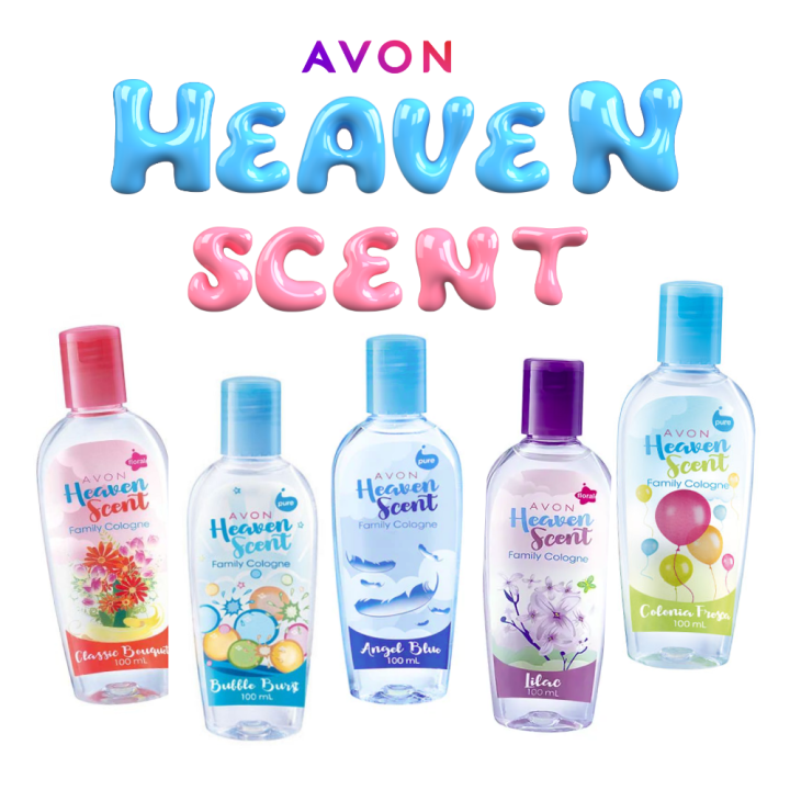 Avon HEAVEN SCENT FAMILY COLOGNE 100ml (Twinkle Pink, Lilac, Angel Blue ...