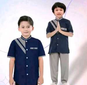 Baju Koko Lebaran Anak Terbaru 2025//Setelan Baju Muslim Anak Laki-laki Usia 1-12 Tahun Termurah