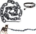 6 Ft Funny Dog Leash - Giant Plastic Chain Leash with Puppy Collar for Small Dogs, Cats, and Puppies - Black Funny Chain Dog Leash. 