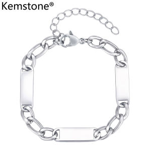 Kemstone Stainless Steel NK Blank Pendant Personalized Engraving Mens Fashion Jewelry Gift