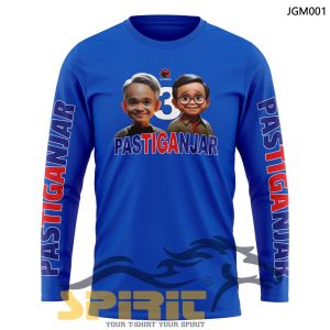 Kaos PASTIGANJAR Ganjar Mahfud Kartun All Color Katun 24s Premium Jumbo Lengan Panjang