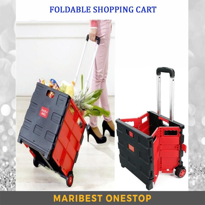 Foldable Trolley Shopping Trolley Bag Lazada Wheel Wheel Foldable