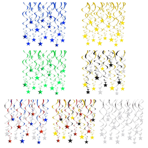 Gói trang trí dây treo xoắn ốc trang trí 30 sao cho đám cưới và tiệc mừng bé chào đời lý tưởng cho các nhà hoạch định tiệc tùng và những người đam mê thủ công