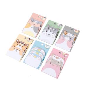 270 Sheets Animal Note Pad 18x60mm Adhesive Notes Paper Pocket Memo Pad Reminder on Journal Notebook Planner Calender