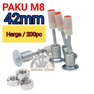 PAKU BETON STAMPSET 7.3MM X DRAT M8 PAKU WASHER MINI RAMSET 37MM / 42MM MODEL BAUT T500