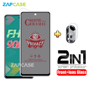 PAKET 2in1 Anti Gores Layar Privacy Infnix Hot 11s Free Tempered Glass Camera Lens