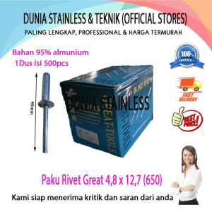 Paku Rivet Great 650 ( 48x127) 500pcs