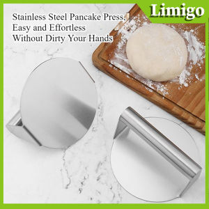 Stainless Steel Hamburger Meat Pressing Machine Dough Pressing Tool Manual Meat Cake Press Round Mold Dumpling Wrappers Kitchen Tools