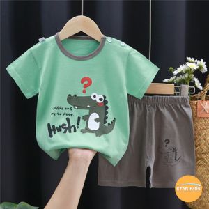 Setelan Anak Laki-Laki 1 Set Baju Celana Bahan Katun Halus Kualitas Premium Import Korea 1-5 tahun - KC1B2