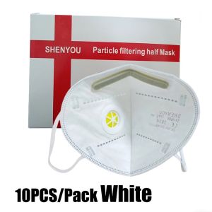   50pcs/20pcs/10pcs FFP2 Folding Mask CE Individually Packaged Mask with Valve for Anti-Droplet Filter Headwear Mouth Masks