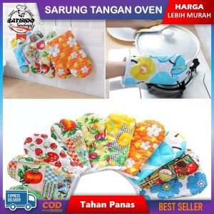 SARUNG TANGAN OVEN (TAHAN PANAS) / Sarung Tangan ANTI PANAS Bahan Kain Motif RANDOM