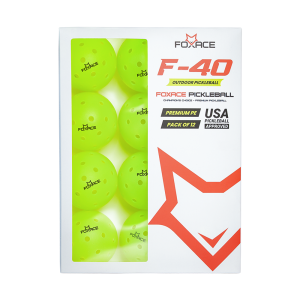 Bóng Pickleball FOXACE 40 Lỗ 74mm Chất Liệu PE Bền Bỉ Đạt Tiêu Chuẩn Bóng Thi Đấu Hộp 12 Bóng