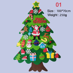 Anakkid---DIY Felt Christmas Tree/Childrens Handmade Educational Toys/Splicing Felt Christmas Tree Snowman