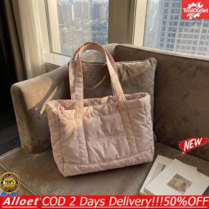 [ToolOutlet] Versatile Quilted Tote Bags Fashion Underarm Bag for Women Shopping Everyday Use