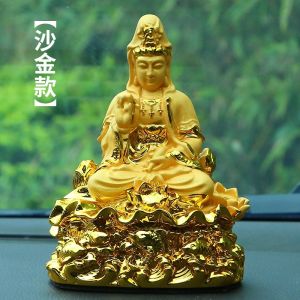 Tượng Trì Liên Quan Âm Bằng Đá Ngọc Cao Cấp Để Taplo Ô Tô Xe Hơi Trưng Bày - Tượng Phật Để Taplo Ô Tô