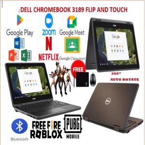 dell laptop Touch Screen and Flip Grade A Support  Play Store) LCD 2 in 1 Chromebook-intel Celeron N3060 / 4GB DDR3 RAM / 16GB SSD