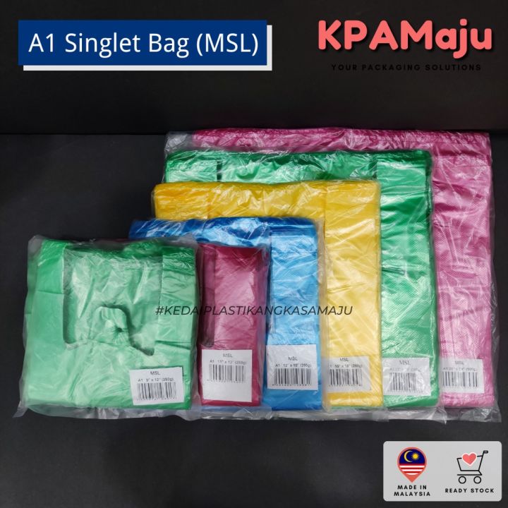 A1 Singlet Bag Colour (MSL) - Plastic Bag, Handle Bag, T-shirt Bag, Beg ...