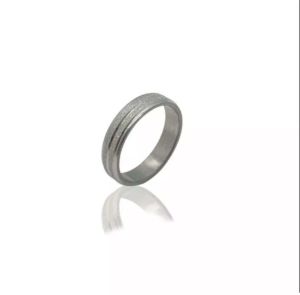Cincin Titanium Abu-Abu Ukir Pasir CXB510