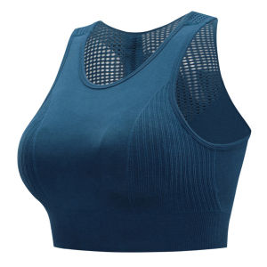 Women Sports Bras Yoga Bra Top Low Impact High Neck Longline Removable Padded for Yoga Running Dancing Gym WA60