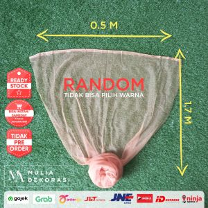 Kain Dekorasi Hiasan Tile Tulle per 1 Meter 1.5 Meter 0.5 Backdrop Lamaran Nikah Aqiqah Khitan