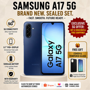 Samsung Galaxy A17 5G 256GB 512GB New Sealed Set - 5G Connectivity 6.7" FHD+ Display 5000mAh Battery Warranty Free Gift Cover & Tempered Glass.