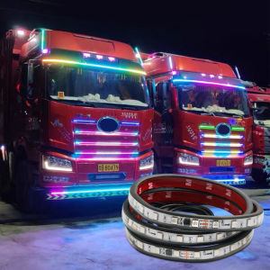 Kalada 24V LED Flashing Truck Ambient Light Roof Bumper Door Lamp 1M 1.5M 2M 2.4M Strip Trailer Lorry Caravan Accessories Decoration【Ready Stocks】