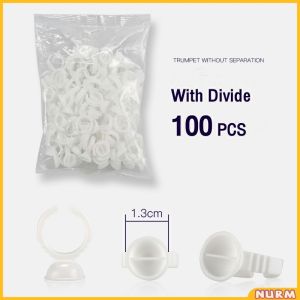 Nurm 100pcs Disposable Tattoo Cups for Permanent Makeup Tattoo Ink Eyebrow and Lip Pigments