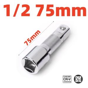 GTRBFDS 50/100/150/250mm Socket Ratchet Wrench Professional 1/4" 3/8" 1/2" Socket Extender Extension Tool Universal Joint Socket