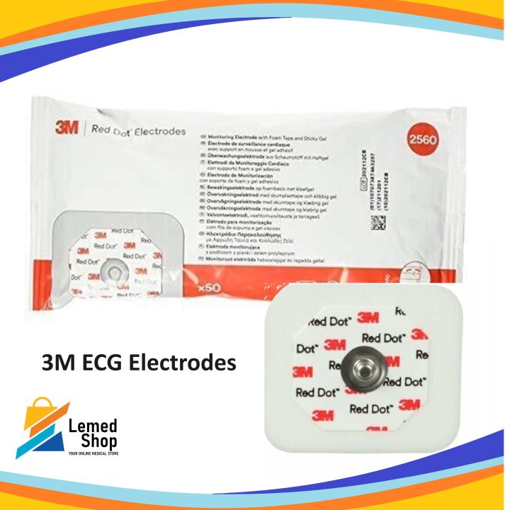 3M ECG Electrodes 3M Red Dot Disposable ECG Electrodes Adult Size other ...