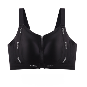[Two-in-one For Daily Exercise] Front Zipper Bra For Big Breasts Woman Sports Bras Fitness Vest Exercise Zip Bra Sekolah Yoga Fitness Tops Bra