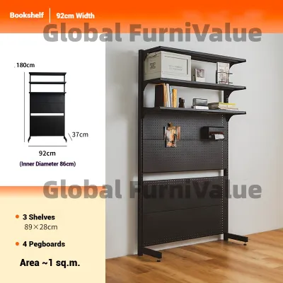 Global Storage Rack Steel Pegboard Multi-layer Adjustable Organizer Rack Mga istante na bakal Bookcase Shelves Thickened Stable No Deformation