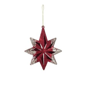 MARBLEX Gold Glitter Christmas Tree Ornament Lightweight Plastic Holiday Tree Decor Sparkle Irregular Snow Shape Pendant Christmas Party Decor