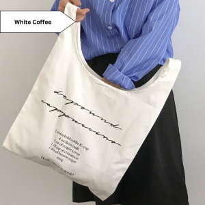 Ready Stock Bebe Beloved Korea White Beige Pink Yellow Green Blue Tote Canvas Bag Student School Women Shoulder Casual Simple Girl Boy Comfortable Modern Classic Cute Pretty Cozy Ikea Bakery Maaaaaas