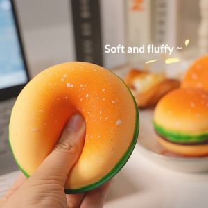 Annies Sphere Realistic Burger Squishy Toy Stress Relief Slow Rebound Fun Food Squeeze Play