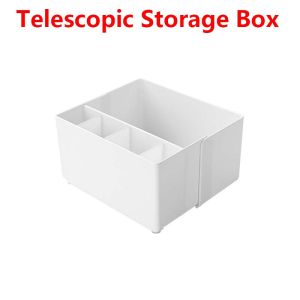 RA Retractable Desktop Organizer Box Large Capacity Pen Holder Multi Compartment Office Student Use AR