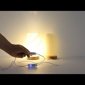 BHQ Table Lamp INS Minimalist LED Desk Lamp Dimmable Wood Base Night Light for Bedroom