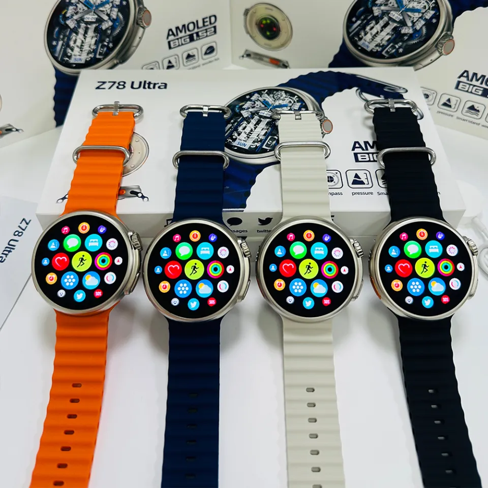 Z78 Ultra Round SmartWatch Series AMOLED Screen NFC